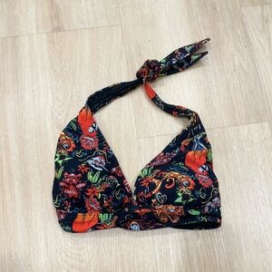 Vintage Y2K Island World multicoloured bikini top size Large